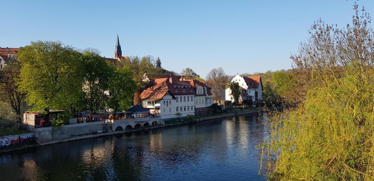 Tipp - Halle Idyllisch Am Fluss Krollwitz Buitenkant foto